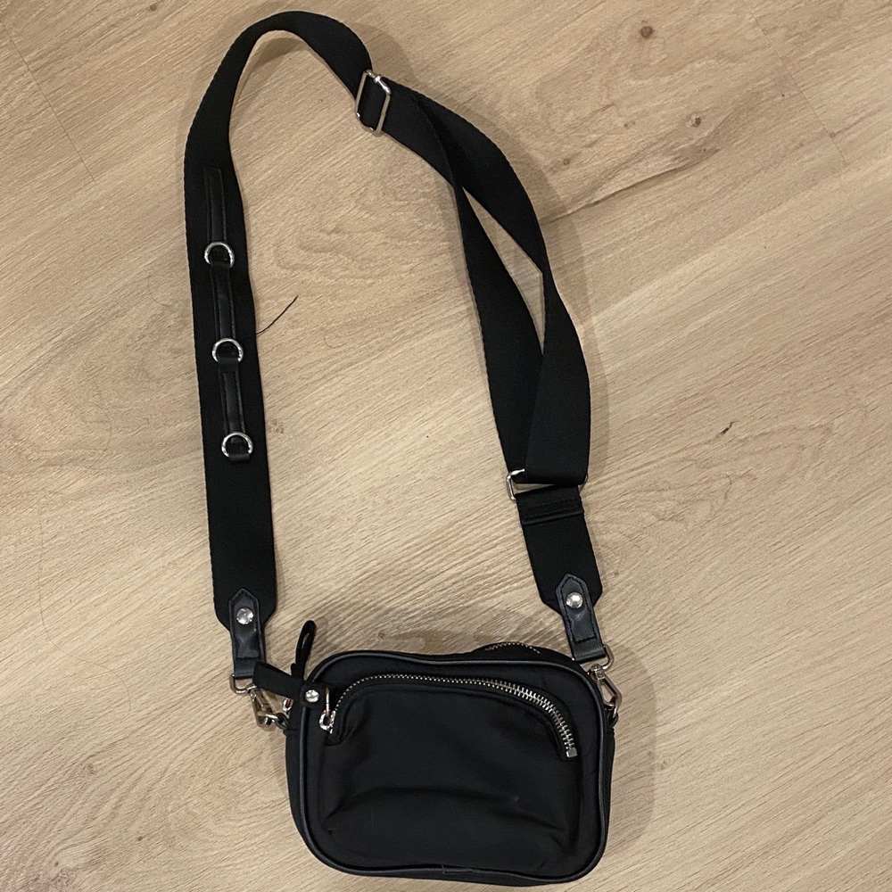 H&M Black Crossbody Bag with Adjustable Strap